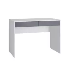 Стол компьютерный прямоугольный 75.3x98.2x56.2 см ЛДСП белый ящики графит Без бренда