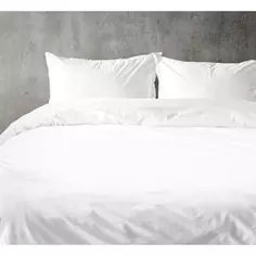 Комплект постельного белья полутораспальный перкаль белый 50x70 см Без бренда