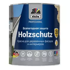 Краска фасадная Dufa Pro Holzschutz Б1 0.9 л цвет белый