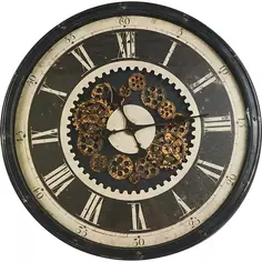 Часы настенные Atmosphera Charly круглые пластик цвет черно-коричневый бесшумные ø76 см