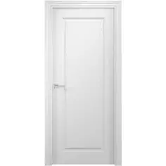 Дверь межкомнатная глухая без замка и петель в комплекте Аляска 200x60 см финиш-бумага цвет белый шелк
