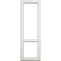 Балконная дверь ПВХ VEKA одностворчатое 2100x700 мм (ВхШ) однокамерный стеклопакет белый (с двух сторон)