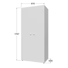 Шкаф распашной с 2 дверями Белое солнце 176.7x81x50.8 см ЛДСП цвет белый