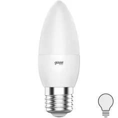 Лампа светодиодная Gauss E27 170-240 В 5.5 Вт свеча матовая 470 лм нейтральный белый свет