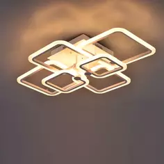 Люстра потолочная светодиодная Escada 10220/6LED 120W с пультом управления, 30 м², регулируемый белый свет, цвет белый