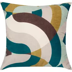 Подушка Цветные Волны 40x40 см цвет бирюзовый Seasons