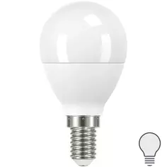 Лампа светодиодная Gauss E14 170-240 В 7.5 Вт шар малый матовая 600 лм, нейтральный белый свет