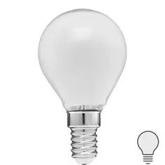 Лампа светодиодная Volpe LEDF E14 220-240 В 6 Вт шар малый матовая 600 лм нейтральный белый свет