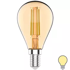Лампа светодиодная Gauss E14 170-240 В 3.8 Вт шар тонированная 350 лм теплый белый свет
