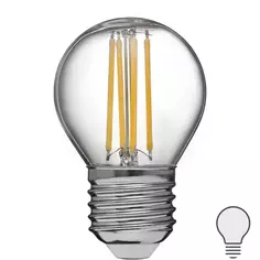 Лампа светодиодная Volpe LEDF E27 220-240 В 7 Вт шар малый прозрачная 750 лм нейтральный белый свет