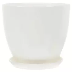 Горшок цветочный Колор Гейм ø26 h24 см v8.5 л керамика белый Без бренда