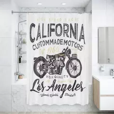 Штора для ванной Fixsen California 180x200 см полиэстер цвет серый