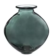 Ваза декоративная из переработанного стекла цвет серо-зеленый 26 см 189211 Atmosphera