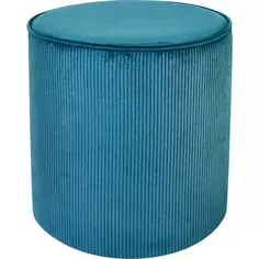 Пуф вельвет сине-зеленый 36x40 см Без бренда