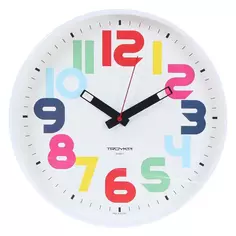 Часы настенные "Цифры" разноцветные диаметр 30 см Troykatime