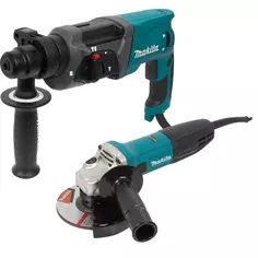 Набор электроинструментов Makita DK0120, УШМ GA5030 и перфоратор HR2470