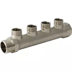 Коллектор с наружной резьбой Valtec на 4 выхода 3/4"x1/2" VTc.500.N.0504