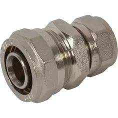 Соединитель обжимной Valtec 26-20 мм никелированная латунь VTm.303.N.002620
