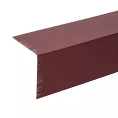 Планка для наружных углов с полиэстеровым покрытием 2 м цвет красный Optima