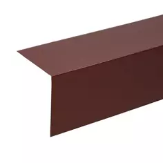 Планка для наружных углов с полиэстеровым покрытием 2 м цвет коричневый Optima