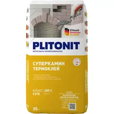 Клей термостойкий Плитонит Супер Камин ТермоКлей, 25 кг Plitonit
