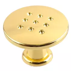 Ручка-кнопка мебельная RC011 цвет глянцевое золото Без бренда