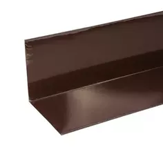 Планка для внутренних углов с полиэстеровым покрытием 2 м цвет коричневый Optima