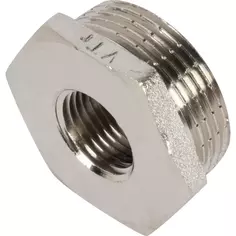 Футорка Valtec внутренняя-наружная резьба 1 1/4"х1/2" никелированная латунь VTr.581.N.0704