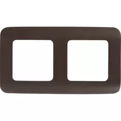 Рамка для розеток и выключателей Lexman Cosy 2 поста, цвет шоколад