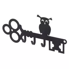 Ключница DuckandDog Сова, 190х99х19 мм, сталь, цвет чёрный матовый Без бренда