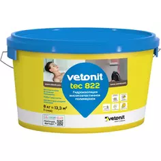 Мастика гидроизоляционная Vetonit Weber.Tec 822 цвет серый 8 кг