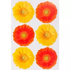 Наклейка «Герберы желто-оранжевые» Декоретто S Без бренда