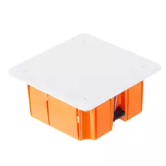 Распределительная коробка скрытая TDM 92х92х45 мм 10 вводов IP20 цвет оранжевый