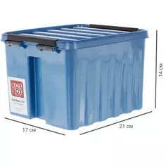 Контейнер Rox Box 21x17x14 см 3.5 л пластик с крышкой цвет синий