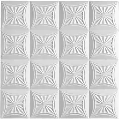 Плитка потолочная бесшовная полистирол белая Формат Сириус 50 x 50 см 2 м² Format