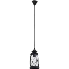 Подвесной светильник Eglo Bradford 1xE27x60 Вт 14 см металл/стекло цвет чёрный/мультиколор
