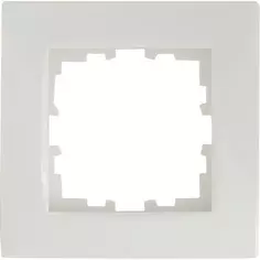 Рамка для розеток и выключателей Lexman Виктория сферическая 1 пост цвет белый