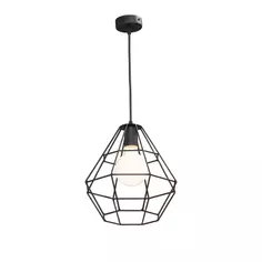 Подвесной светильник Vitaluce Orso black 1 лампа 3м² Е27 цвет черный матовый