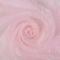 Тюль «Дождик» 1 п/м 280 см органза цвет розовый Без бренда