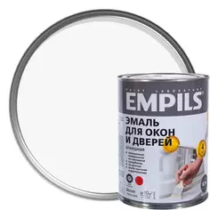 Эмаль для окон и дверей Empils PL глянцевая цвет белый 0.9 кг Эмпилс