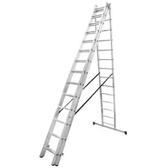 Лестница раскладная выдвижная 3-секционная Standers до 7.6м 14 ступеней