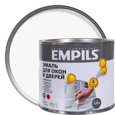 Эмаль для окон и дверей Empils PL глянцевая цвет белый 1.9 кг Эмпилс