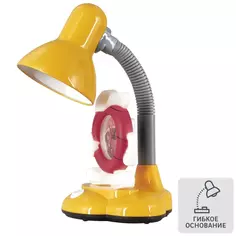 Настольная лампа с часами Camel KD-388 «Баскетбол», цвет жёлтый Camelion