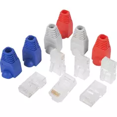 Коннектор RJ-45 8P8C 6 шт. цвет разноцветный Oxion