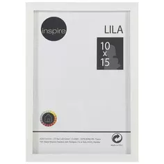 Рамка Inspire Lila 10х15 см цвет белый