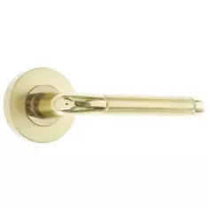 Ручки дверные на розетке ASS-6329, цвет золото/матовое золото Edson