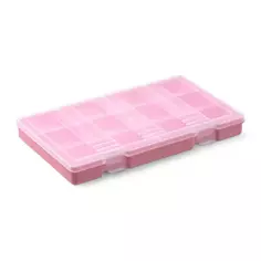 Органайзер для хранения Фолди 31x19x3.6 см пластик цвет розовый Martika