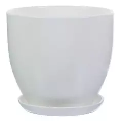Горшок цветочный Колор Гейм ø22 h20 см v4.8 л керамика белый Без бренда