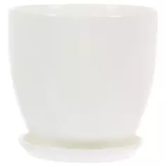 Горшок цветочный Колор Гейм ø15 h13.5 см v1.5 л керамика белый Без бренда