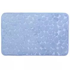 Коврик для ванной Grampus 80x50 см цвет голубой